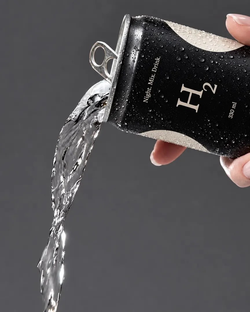 H2 poured from the can